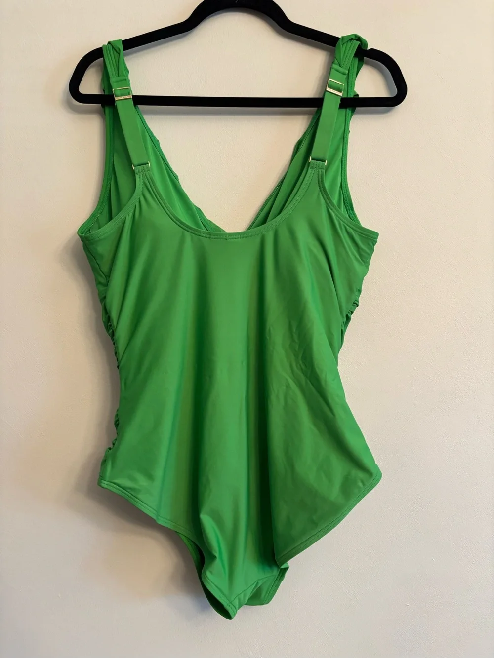 DKNY Ruffle V-Neck One-Piece Swimsuit - Picture 4 of 8